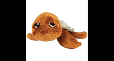 Suki Gifts pluche zeeschildpad Jules knuffeldier - cute eyes - donkerbruin - 24 cm