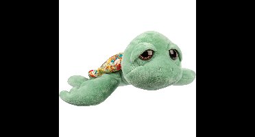 Suki Gifts pluche zeeschildpad Jules knuffeldier - cute eyes - lichtgroen - 24 cm