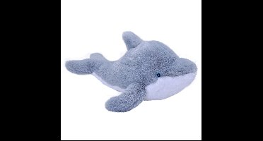 Wild Republic Knuffel dolfijn - grijs - 30 cm - pluche - knuffeldier