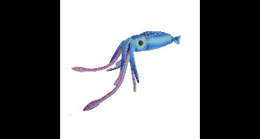Wild Republic pluche octopus/inktvis knuffel - blauw - 38 cm