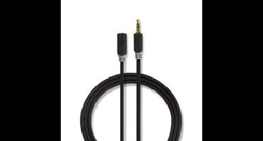 Nedis Stereo audiokabel | 3,5 mm male - 3,5 mm female | 3 m | Antraciet