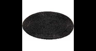1x stuks placemats/onderleggers zwart rond D35 cm