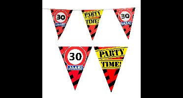 30 jaar vlaggenlijn waarschuwingsborden - 10m - plastic - feestartikelen/versiering