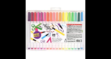 36x Viltstiften in diverse kleuren