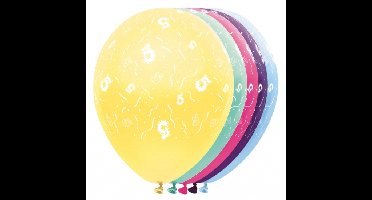 5 jaar versiering helium ballonnen