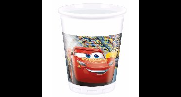 8x stuks Disney Cars feest bekers 200 ml