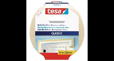 Afplaktape/schilderstape 30 mm x 50 m