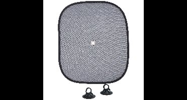 Auto zonnescherm voor zijramen - set van 2 stuks - zwart - kunststof - zuignappen