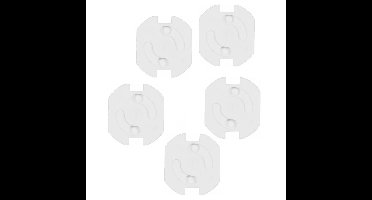 Benson Stopcontactbeveiligers - 5x - wit - kunststof - zelfklevend