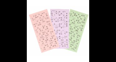 Bingokaarten - 100 velletjes - nummers 1-90