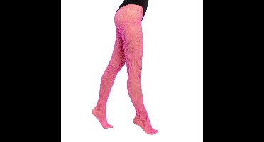 Boland Fishnet panty - roze - dames - maat M/L - carnaval - foute party