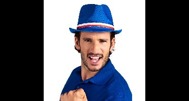 Boland Trilby hoedje - blauw - Frankrijk - frans thema - supporter - volwassenen