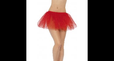 Boland Tutu - rood - tule stof - one size - onderrok - dames - elastische band