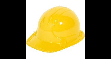 Carnaval verkleed bouwhelm - geel - voor kinderen - kunststof - bob bouwer