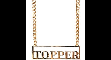 Carnaval verkleed ketting / sieraad - metaal - goud - topper - foute party / Toppers