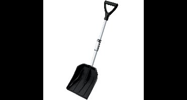 Compacte sneeuwschep / sneeuwschuiver zwart telescopische steel 80 - 100 cm