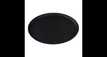 Cosy & Trendy Dienblad - antislip - rond - 40 cm - zwart - serveerblad