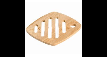Cosy & Trendy Pannen onderzetters - vierkant - hout - 18 cm