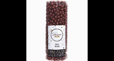 Decoris kralenslinger - rood - 10 meter - kunststof - kerstslinger - kerstversiering