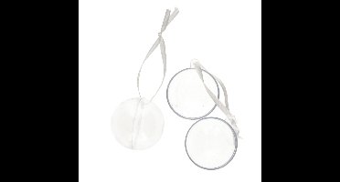 DIY kerstballen - 8x st - D4 cm - doe het zelf hobby kerstballen - transparant