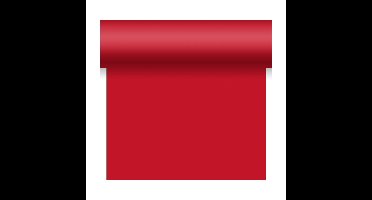 Duni tafelloper - papier - rood- 480 x 40 cm