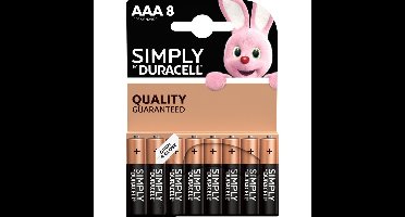 Duracell AAA Simply batterijen - 8x stuks - 1.5 V - alkaline - LR03