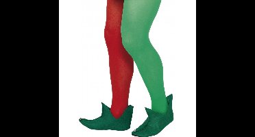 Elfen schoenen - groen - volwassenen - kerstaccessoires - elfenschoentjes