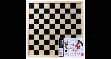Engelhart Dam/Schaakbord - hout - 40 x 40 cm - excl. speelstukken