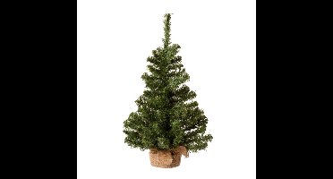 Everlands Kerstboom-kunstboom - in jute zak - 60 cm
