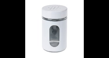 Excellent Houseware Peper / Zoutstrooier - glas - wit - 94 ml - Kruidenstrooier - Specerijen potje