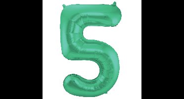 Folat Verjaardag Leeftijd folieballon - 5 jaar - groen - 86 cm - cijferballon groot