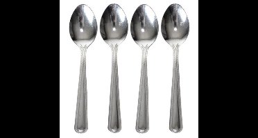 Gerimport Koffielepels - 4x - theelepels - RVS - 11 cm - dessertlepeltjes