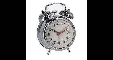 Gerimport Wekker - retro klassieke - metaal met bellen - 12 cm