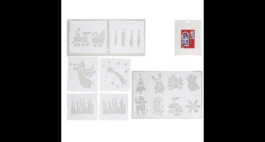 Gerimport?Kerst raamsjablonen - 14x st - 32 x 28 cm - raamversiering - kerstversiering