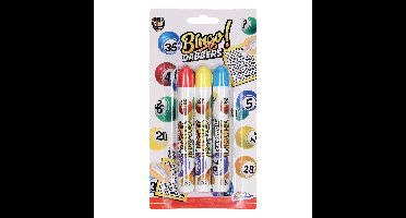 Grafix Bingo stiften/markers - 3x stuks - Blauw - Geel - Rood - Bingo Dabbers - spellen - spelen - d