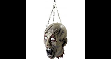 Hangend zombie horror hoofd - Halloween/horror decoratie poppen - versieringen