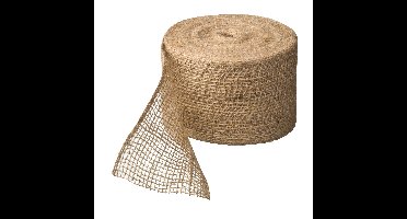Hobby/knutsel/bescherming materiaal - Juteband - naturel - 10 cm x 25 mtr