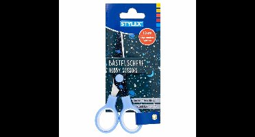 Hobby/knutsel schaar voor kinderen - lichtblauw - 13 cm - papierschaar