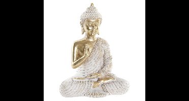Home & Styling Boeddha beeld - goud - binnen - hars - 16 x 9 x 20 cm