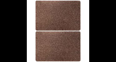 Home & Styling Luxe Tafel placemats Argenta - koper - pvc - 43 x 28 cm