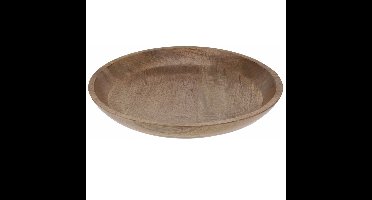 H&S Collection Dienblad - 40 cm - hout - rond - Kaarsenplateau - tafeldecoratie