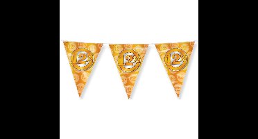 Jubileum 12,5 jaar getrouwd Vlaggetjes - Feestversiering - 10m - Folie - Dubbelzijdig