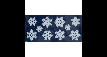 Kerst raamstickers - sneeuwvlokken - wit - 23 x 49 cm - raamversiering