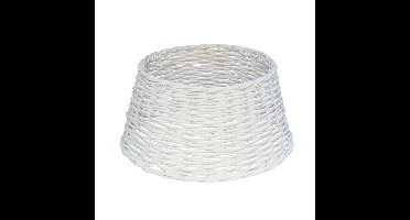 Kerstboommand - wit - D32 x H20cm - voor kerstboom van 120 cm - kerstboomrok