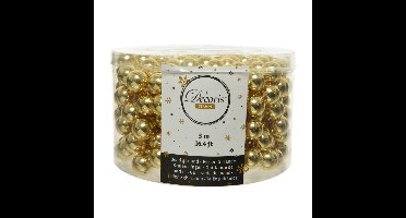 Kerstslinger - goudkleurig - kralen - 500 cm?- Kerstversiering kralenslingers