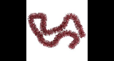 Kerstslinger?- rood met sneeuw - 180 x 7 cm - folie - kerstboom versiering