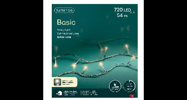 Kerstverlichting - 720 led lampjes -warm wit -5400 cm - transparant snoer -timer en dimmer
