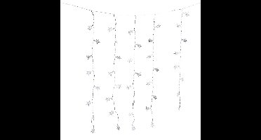 Kerstverlichting lichtgordijn - 40 led sterren lampjes - warm wit - 200 cm - lichtsnoer