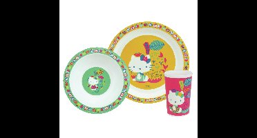 Kinder ontbijt set Hello Kitty 3-delig van kunststof