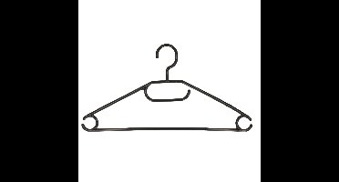 Kledinghangers set - 10x stuks - kunststof - zwart - kledingkast hangers